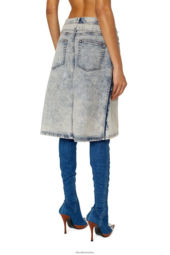 Diesel Abhängigkeit-Mitte Bekleidung hellblau Frauen H0VDZ1038