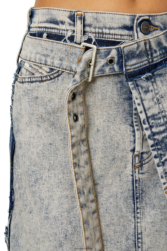 Diesel Abhängigkeit-Mitte Bekleidung hellblau Frauen H0VDZ1038