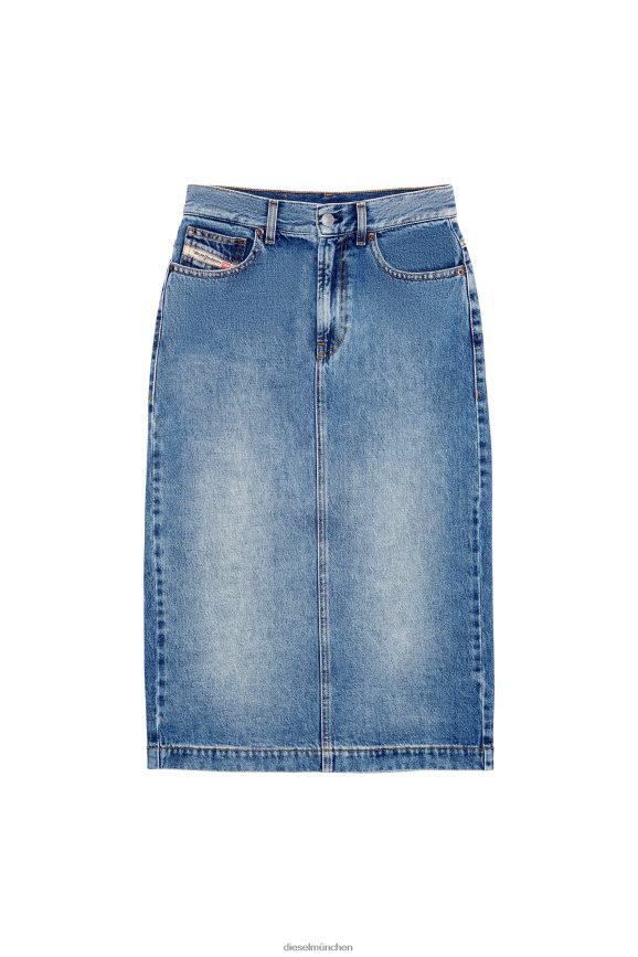 Diesel De-Ronny Bleistiftrock Bekleidung Mittelblau Frauen H0VDZ1015