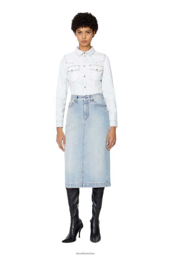 Diesel De-Ronny Bleistiftrock Bekleidung hellblau Frauen H0VDZ1032