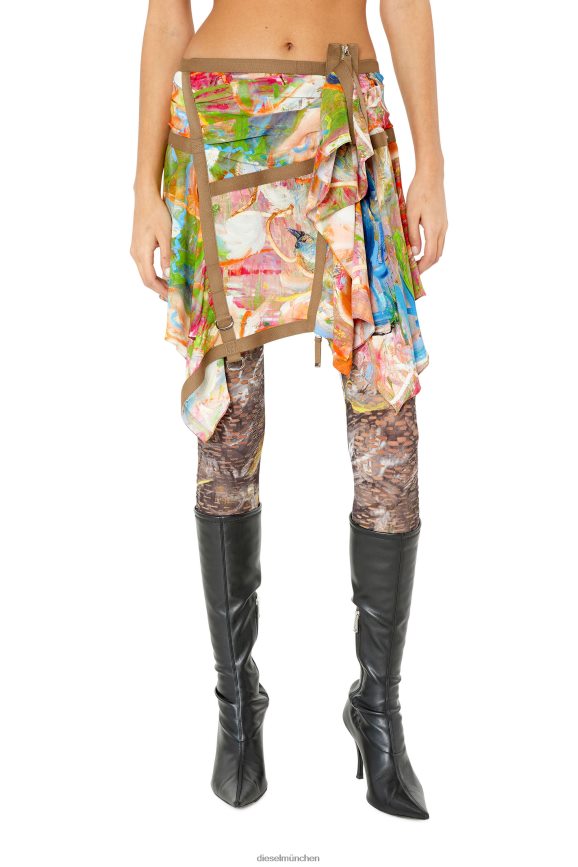 Diesel o-diantha-print Bekleidung rotbraun Frauen H0VDZ1033