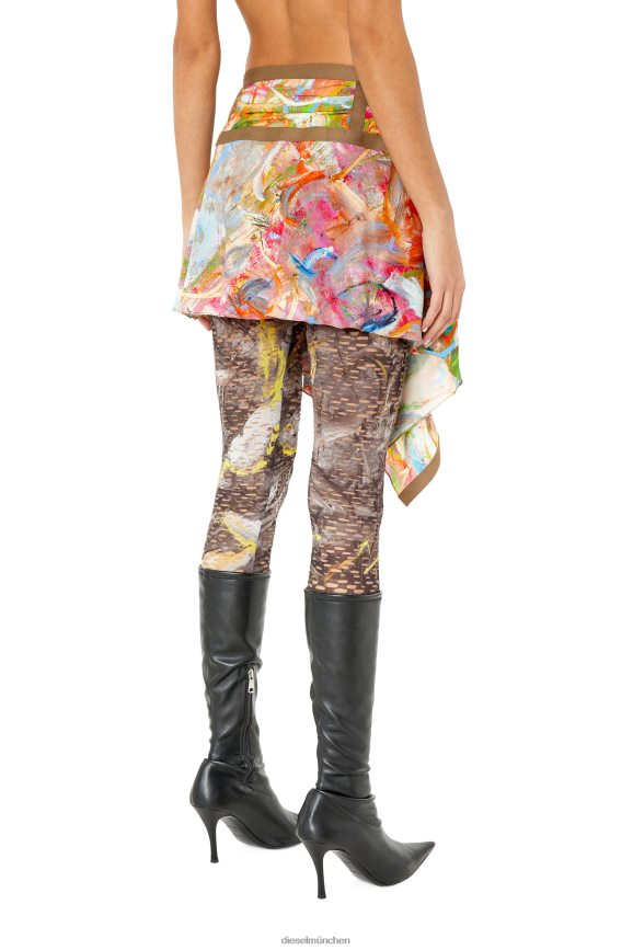 Diesel o-diantha-print Bekleidung rotbraun Frauen H0VDZ1033