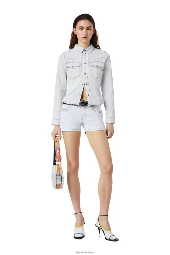 Diesel De-Rin-Westernhemd Bekleidung hellblau Frauen H0VDZ968
