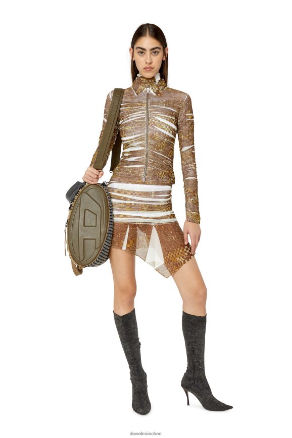 Diesel c-adonis Bekleidung Braun weiß Frauen H0VDZ966