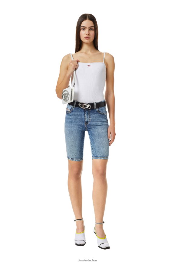 Diesel de-ginny Radhose Bekleidung Mittelblau Frauen H0VDZ984