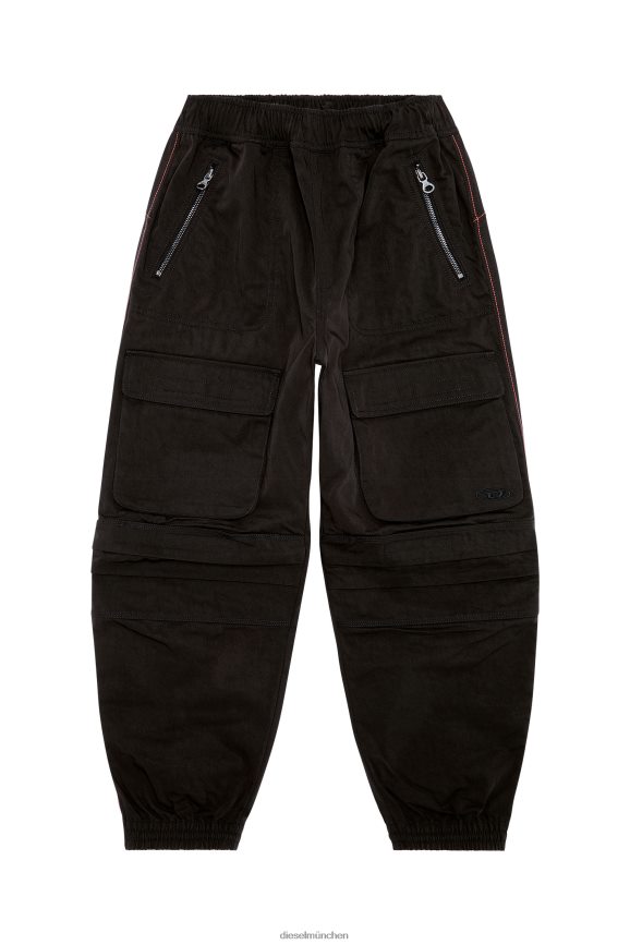 Diesel p-mirt Bekleidung Schwarz Frauen H0VDZ981