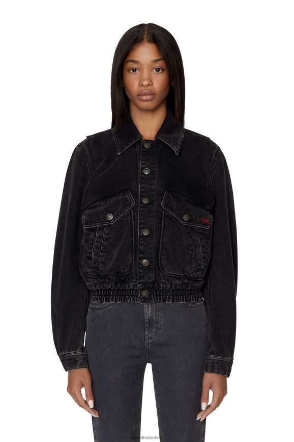 Diesel De-Tracy-Bomberjacke Bekleidung schwarz/dunkelgrau Frauen H0VDZ778