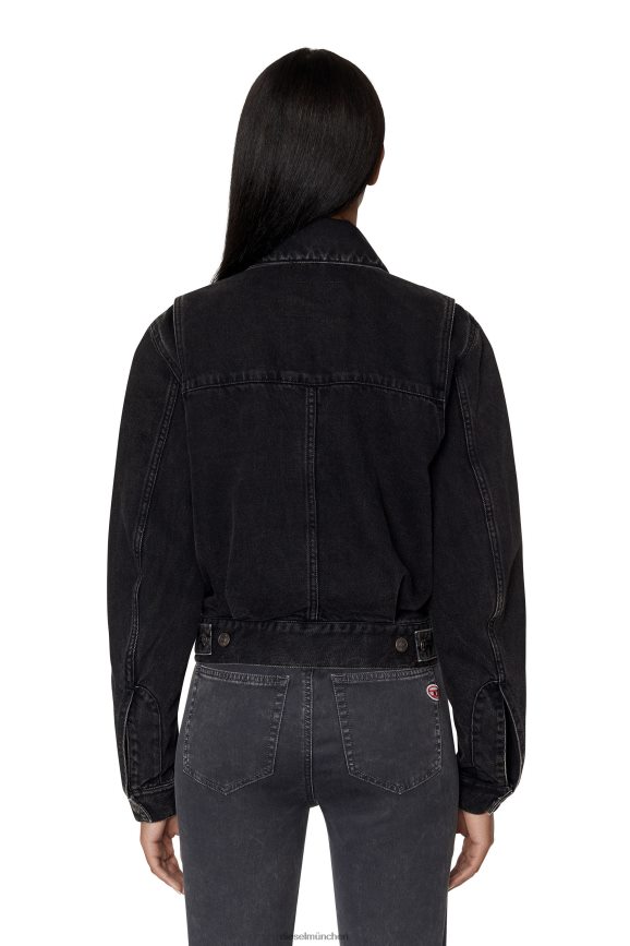 Diesel De-Tracy-Bomberjacke Bekleidung schwarz/dunkelgrau Frauen H0VDZ778