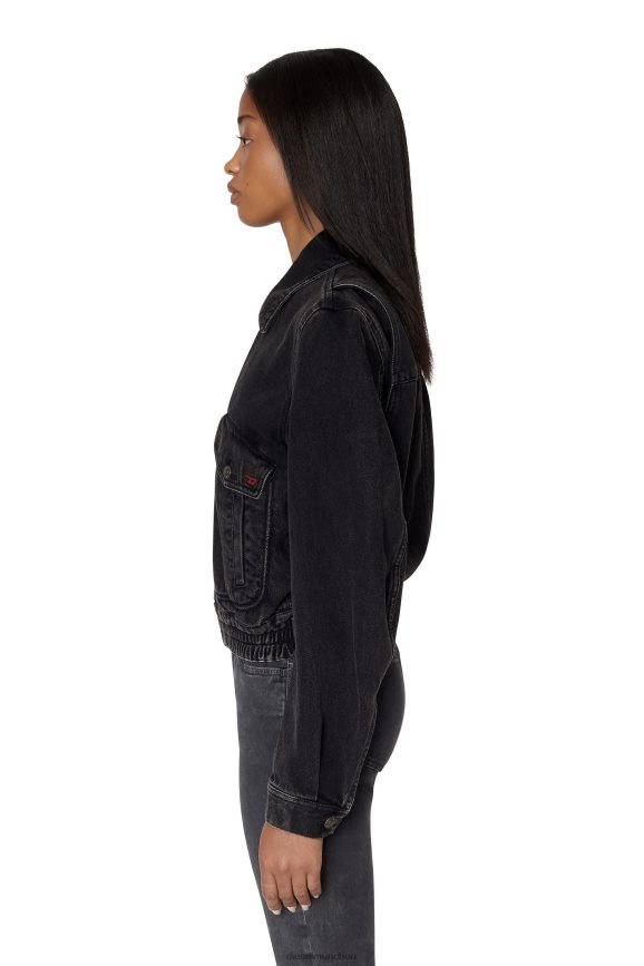 Diesel De-Tracy-Bomberjacke Bekleidung schwarz/dunkelgrau Frauen H0VDZ778