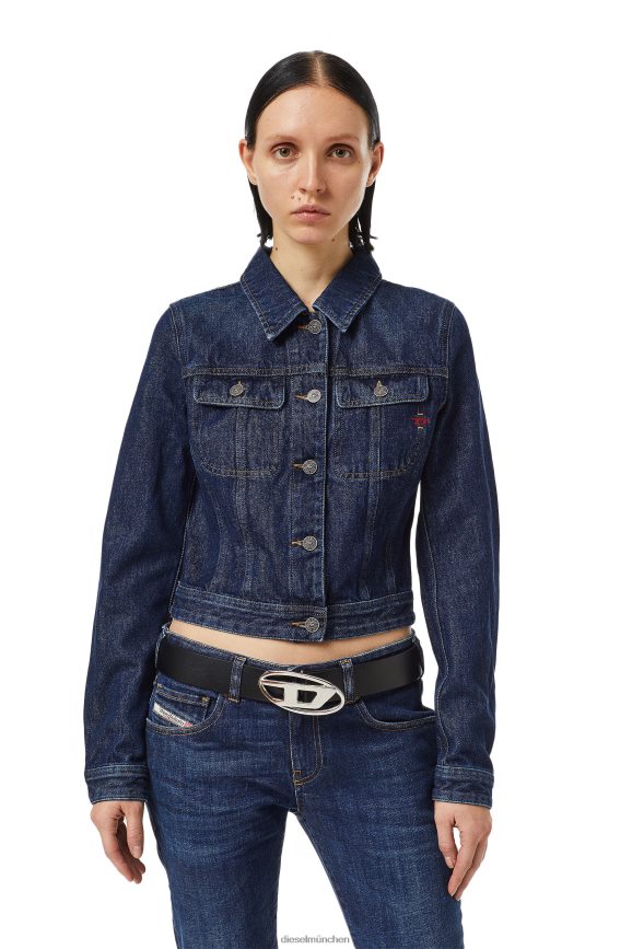 Diesel entschlankende Trucker-Jacke Bekleidung Dunkelblau Frauen H0VDZ769