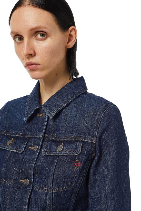 Diesel entschlankende Trucker-Jacke Bekleidung Dunkelblau Frauen H0VDZ769