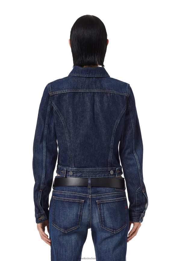 Diesel entschlankende Trucker-Jacke Bekleidung Dunkelblau Frauen H0VDZ769