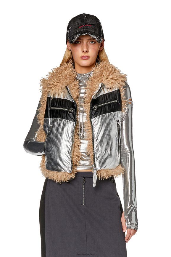 Diesel w-efia Bekleidung Silber Frauen H0VDZ754