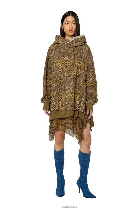 Diesel D-Rolly-Hood Bekleidung Militärgrün Frauen H0VDZ838