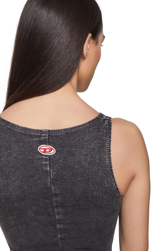 Diesel D-Venus Track Denim-Tankkleid Bekleidung schwarz/dunkelgrau Frauen H0VDZ825
