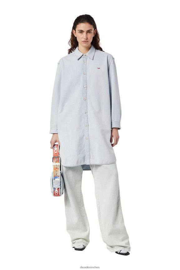 Diesel De-Blex-Hemdkleid Bekleidung hellblau Frauen H0VDZ842