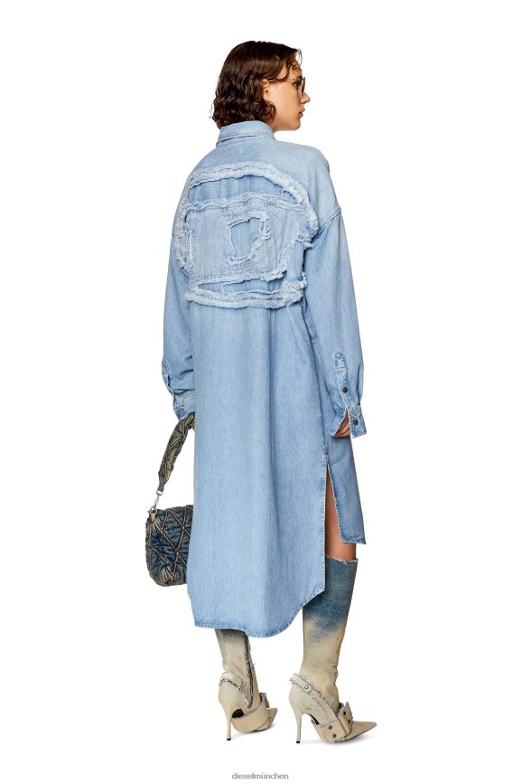 Diesel de-davis-l-s Bekleidung hellblau Frauen H0VDZ810