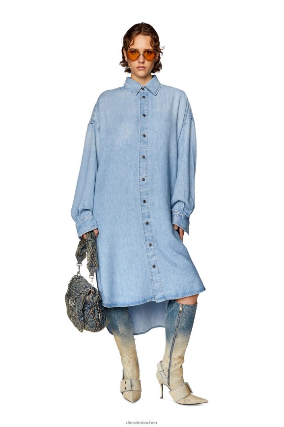 Diesel de-davis-l-s Bekleidung hellblau Frauen H0VDZ810