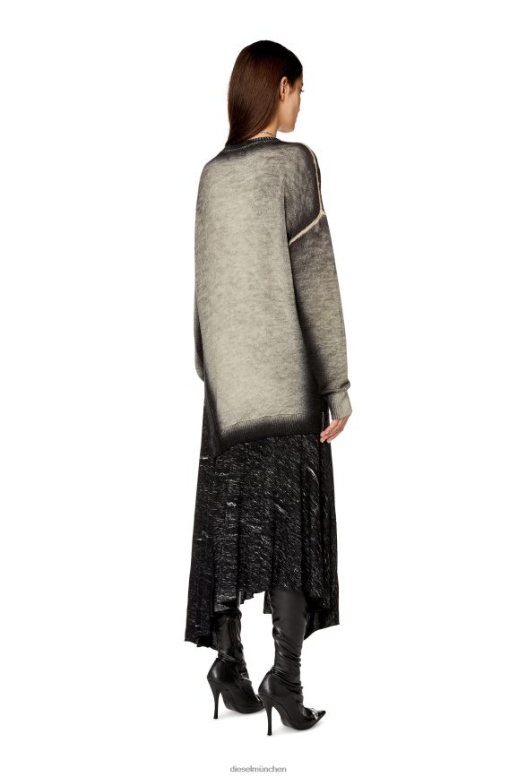 Diesel m-Kimolos Bekleidung grau schwarz Frauen H0VDZ818
