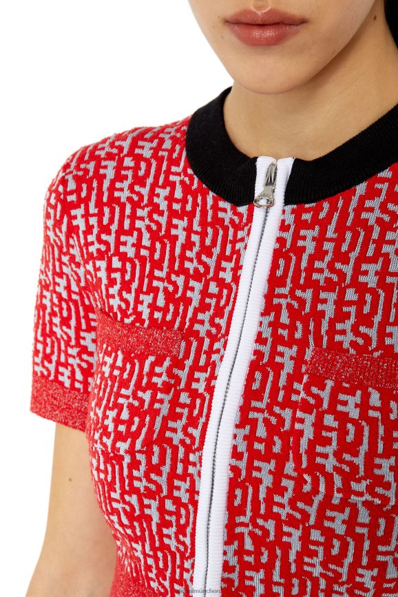 Diesel m-athilde Bekleidung grau/rot Frauen H0VDZ887