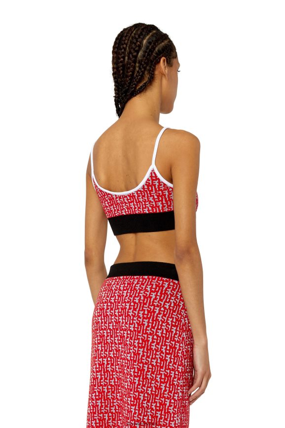 Diesel m-athilde-top Bekleidung Schwarz Rot Frauen H0VDZ879