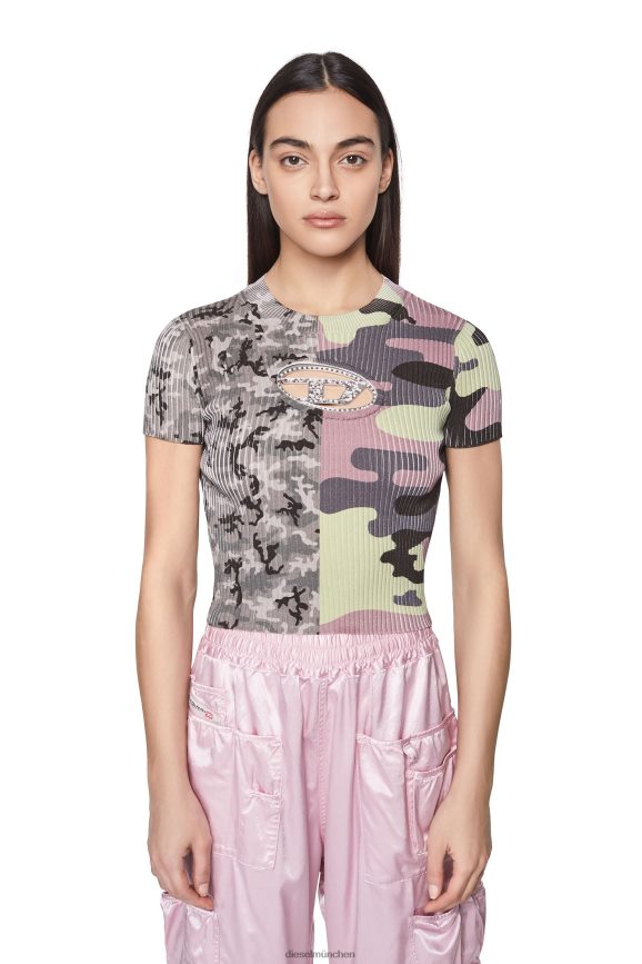 Diesel m-hampton Bekleidung Grün Grau Frauen H0VDZ858