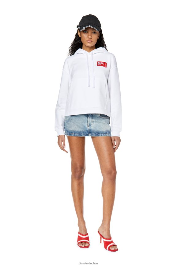 Diesel f-jaralabel-hood Bekleidung Weiss Frauen H0VDZ894