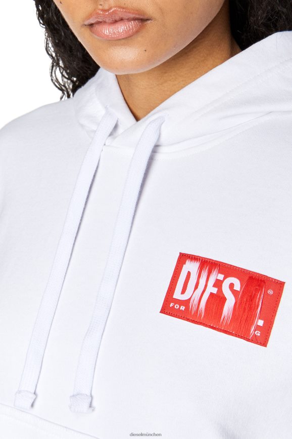 Diesel f-jaralabel-hood Bekleidung Weiss Frauen H0VDZ894