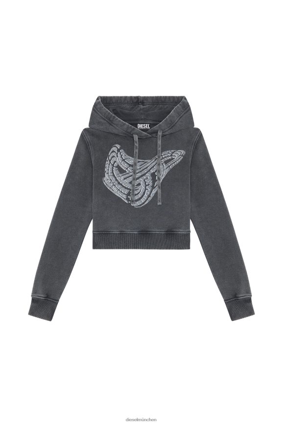 Diesel f-slimmy-hood-g1 Bekleidung Schwarz Frauen H0VDZ897