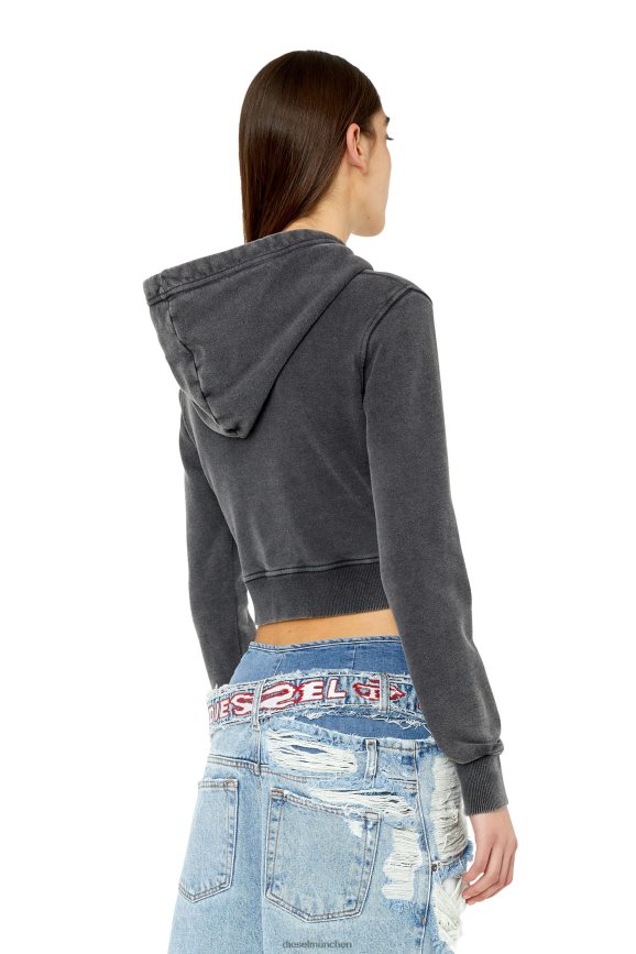 Diesel f-slimmy-hood-g1 Bekleidung Schwarz Frauen H0VDZ897