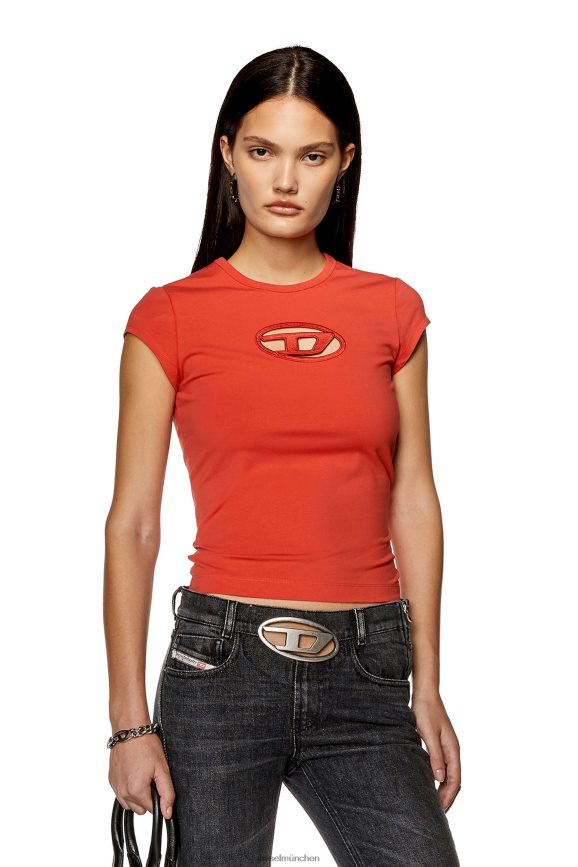 Diesel T-Angie Bekleidung Rot Frauen H0VDZ909