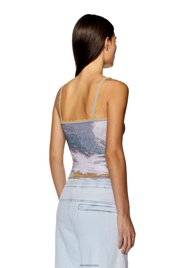Diesel T-Hop-Spitze Bekleidung Weiss Frauen H0VDZ916