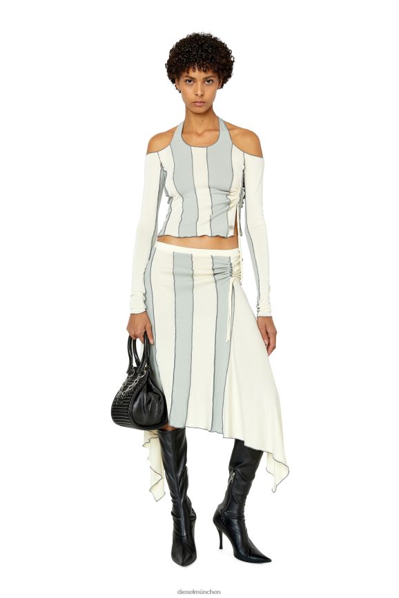 Diesel T-Linien Bekleidung Blau Weiss Frauen H0VDZ949