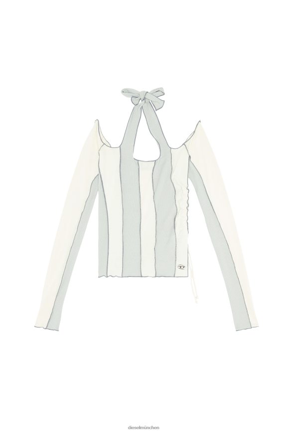 Diesel T-Linien Bekleidung Blau Weiss Frauen H0VDZ949