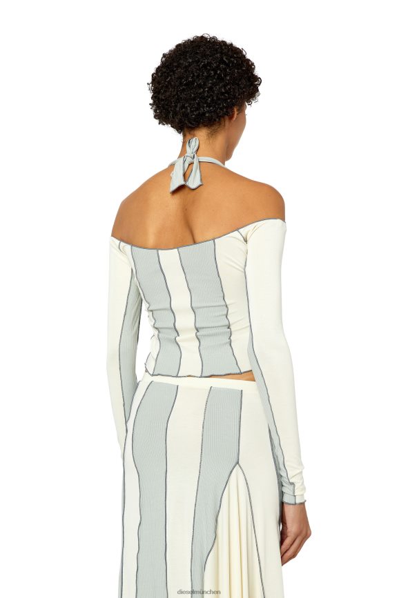 Diesel T-Linien Bekleidung Blau Weiss Frauen H0VDZ949