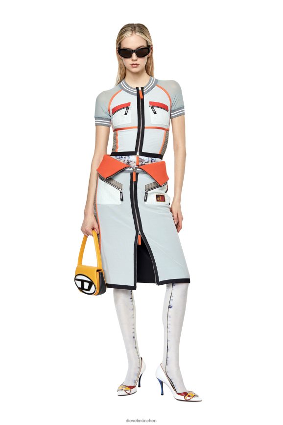 Diesel T-Toky Bekleidung orange/weiß Frauen H0VDZ912