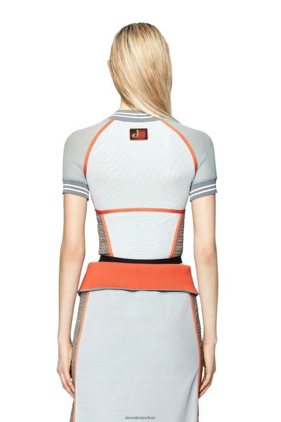 Diesel T-Toky Bekleidung orange/weiß Frauen H0VDZ912