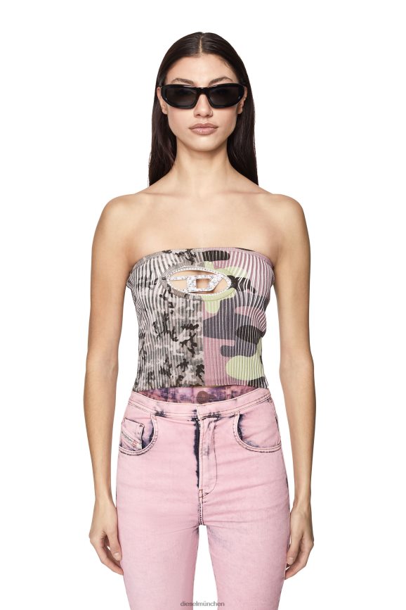 Diesel m-Lakewood Bekleidung Grün Grau Frauen H0VDZ914