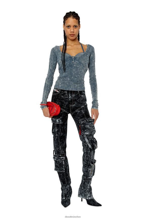 Diesel t-analie Bekleidung Blau Frauen H0VDZ943