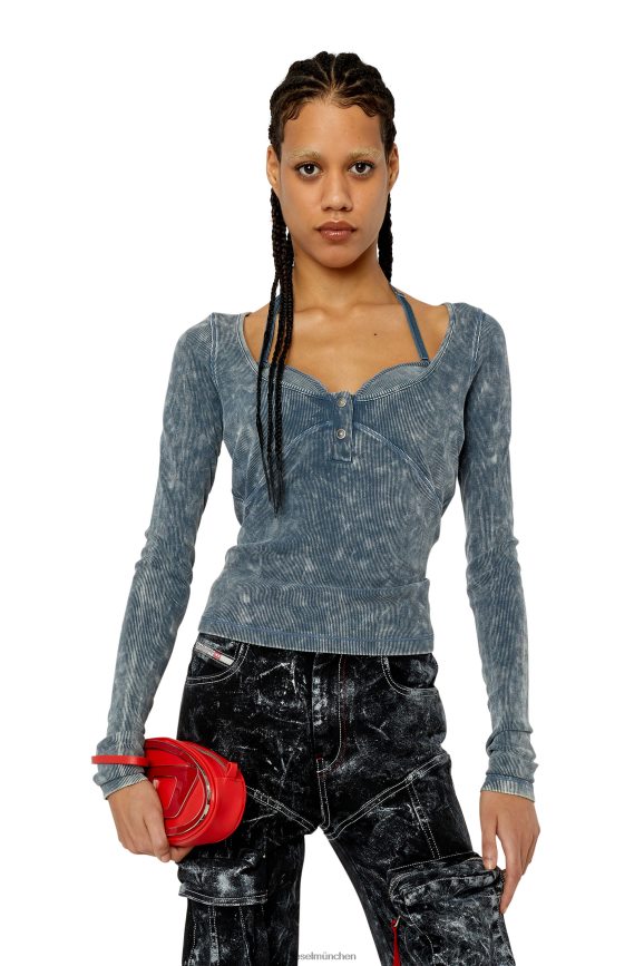 Diesel t-analie Bekleidung Blau Frauen H0VDZ943