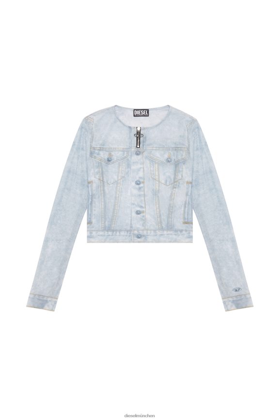 Diesel t-clau-g2 Bekleidung hellgrau Frauen H0VDZ933