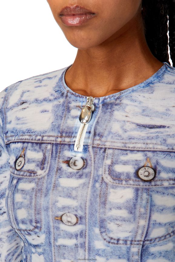 Diesel t-clauzi-h2 Bekleidung Blau Weiss Frauen H0VDZ955