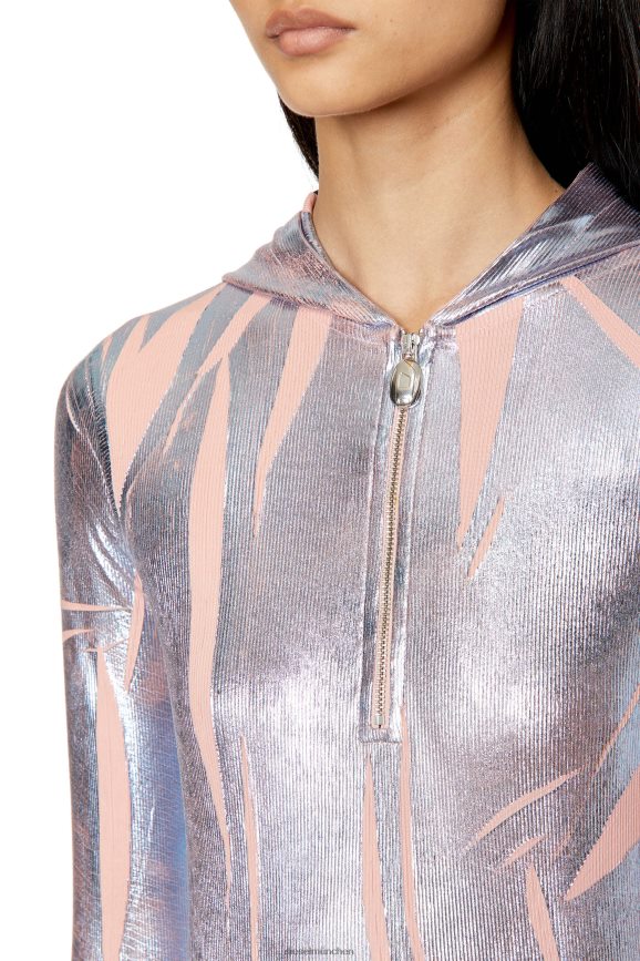 Diesel t-cled-hood Bekleidung Silber Frauen H0VDZ959