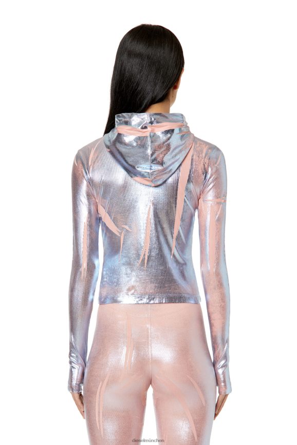 Diesel t-cled-hood Bekleidung Silber Frauen H0VDZ959
