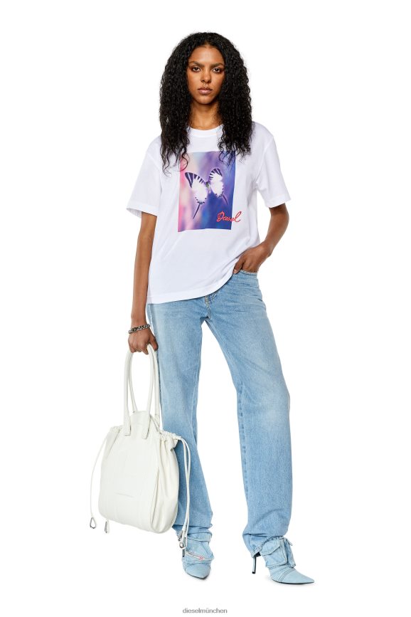 Diesel t-danny-l1 Bekleidung Weiss Frauen H0VDZ931