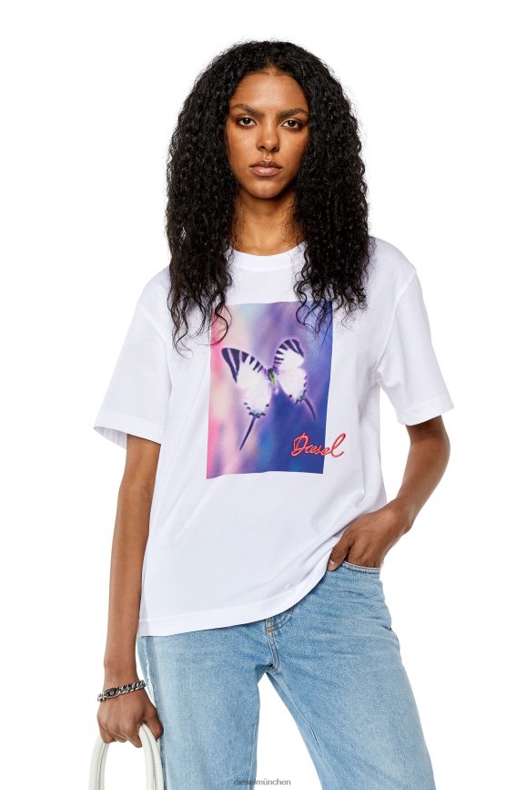 Diesel t-danny-l1 Bekleidung Weiss Frauen H0VDZ931