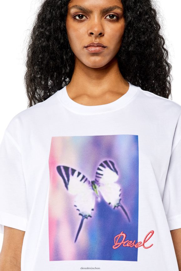 Diesel t-danny-l1 Bekleidung Weiss Frauen H0VDZ931
