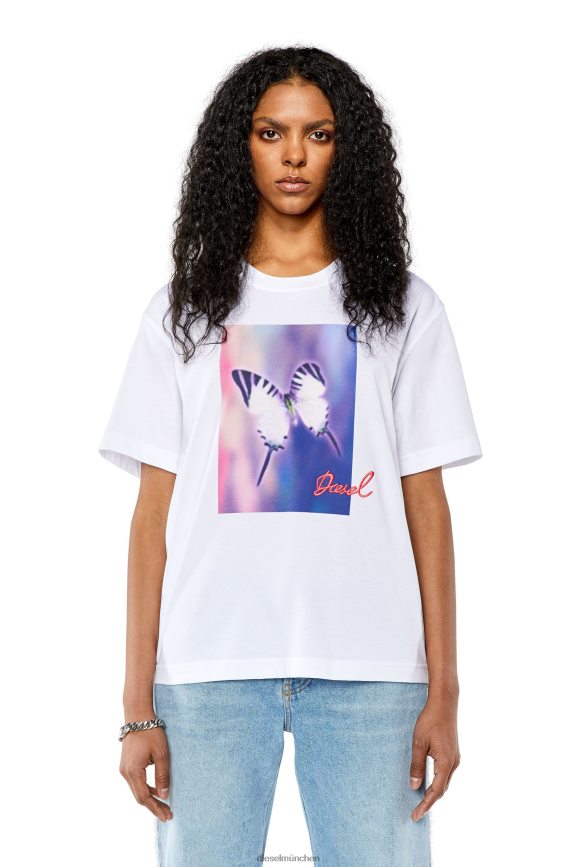 Diesel t-danny-l1 Bekleidung Weiss Frauen H0VDZ931