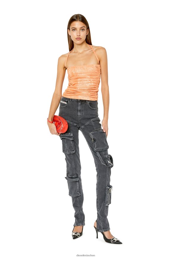 Diesel t-dru Bekleidung orange Frauen H0VDZ952