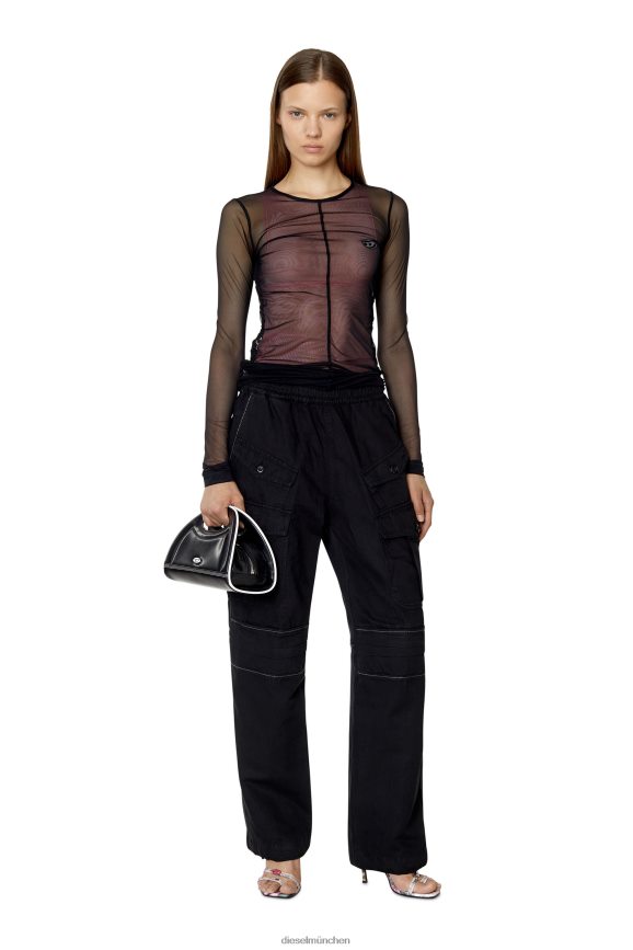 Diesel t-july Bekleidung Schwarz Frauen H0VDZ961